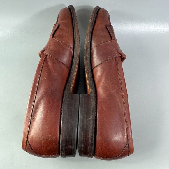 Allen Edmonds Newport Men\'s Brown Leather Tassel Loafers Dress, Size 11 D main image 4